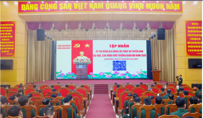 Trường Sĩ quan Thông tin tổ chức tập huấn, vận hành thử hệ thống thi đánh giá năng lực tuyển sinh quân sự năm 2026